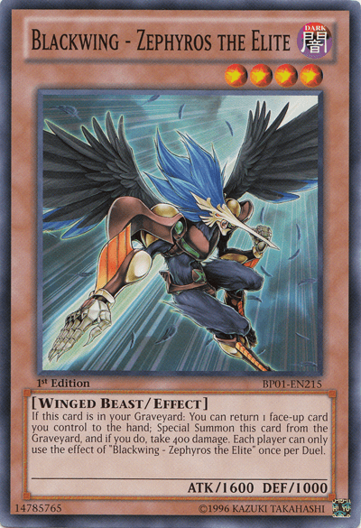 Blackwing - Zephyros the Elite [BP01-EN215] Common (ONLINE ORDER ONLY)