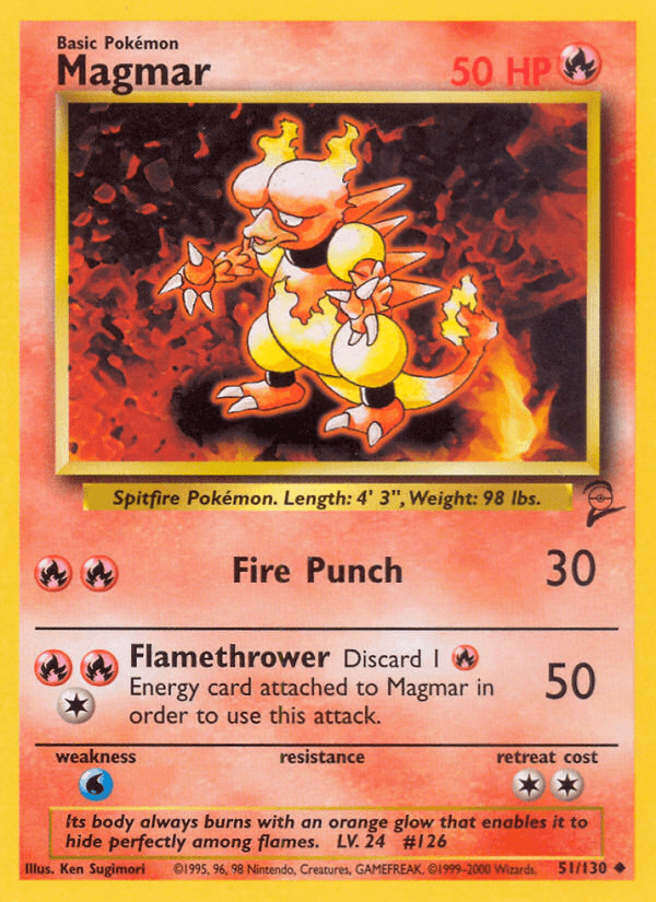 Magmar (51/130) [Base Set 2] (Online Only)