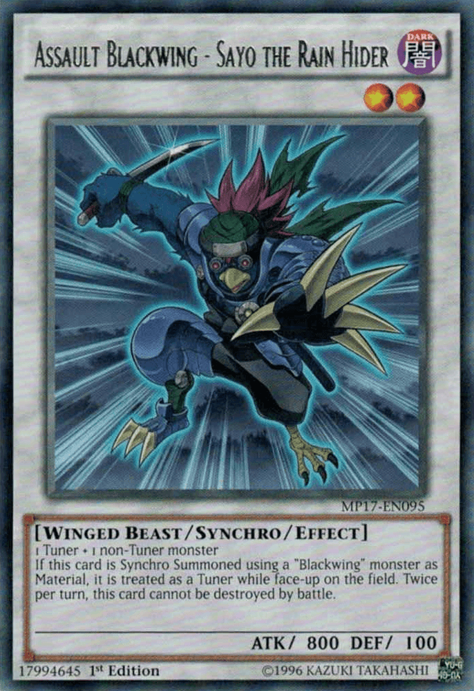 Assault Blackwing - Sayo the Rain Hider [MP17-EN095] Rare (ONLINE ORDER ONLY)