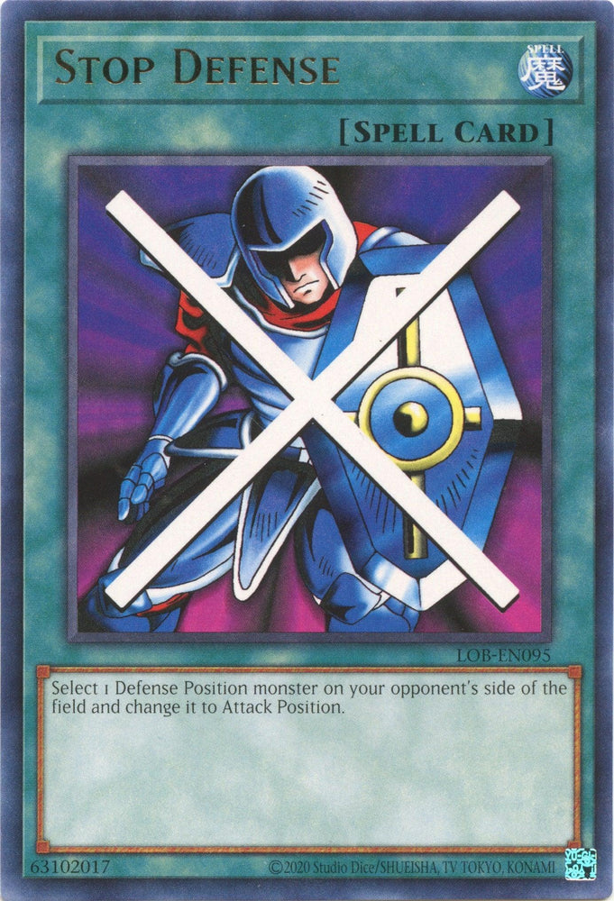 Stop Defense (25th Anniversary) [LOB-EN095] Rare (ONLINE ORDER ONLY)
