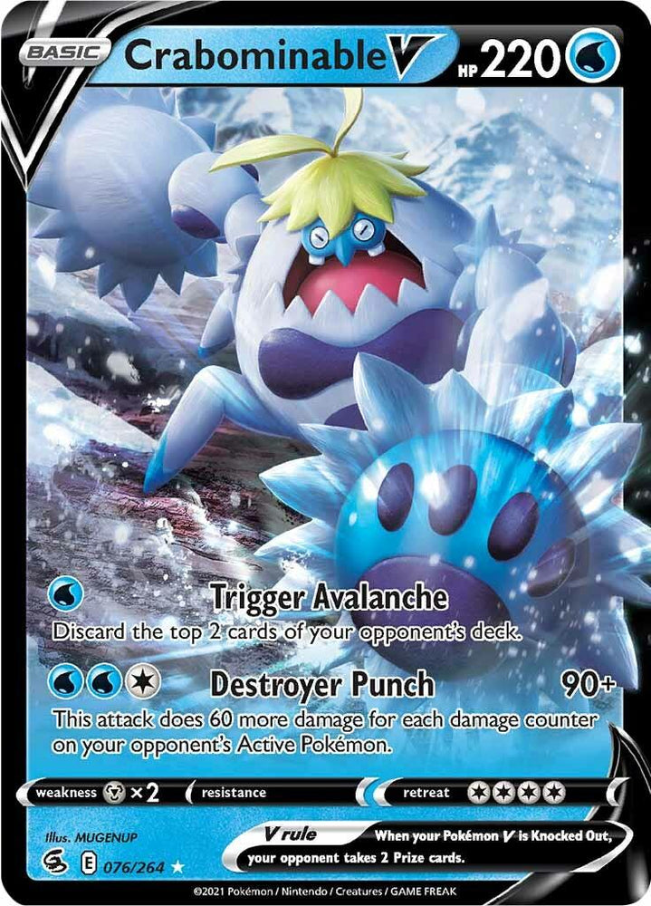 Crabominable V (076/264) [Sword & Shield: Fusion Strike] (Online Only)