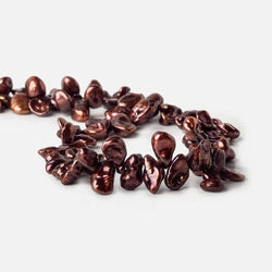 8mm - 10mm Merlot Top Drill Keshi Pearl, 15 inch (ONLINE ORDER ONLY)