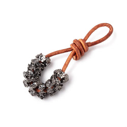 8mm Black Gold Plated Copper Floral Edge Spacer Set of 10 Large Hole Beads (ONLINE ORDER ONLY)