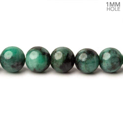 8mm Brazilian Emerald Plain Round Beads 16 inch 51 pieces 1mm Hole (ONLINE ORDER ONLY)