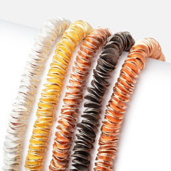 8mm Brushed Wavy Disc Spacers 8 inch 166 Beads (ONLINE ORDER ONLY)