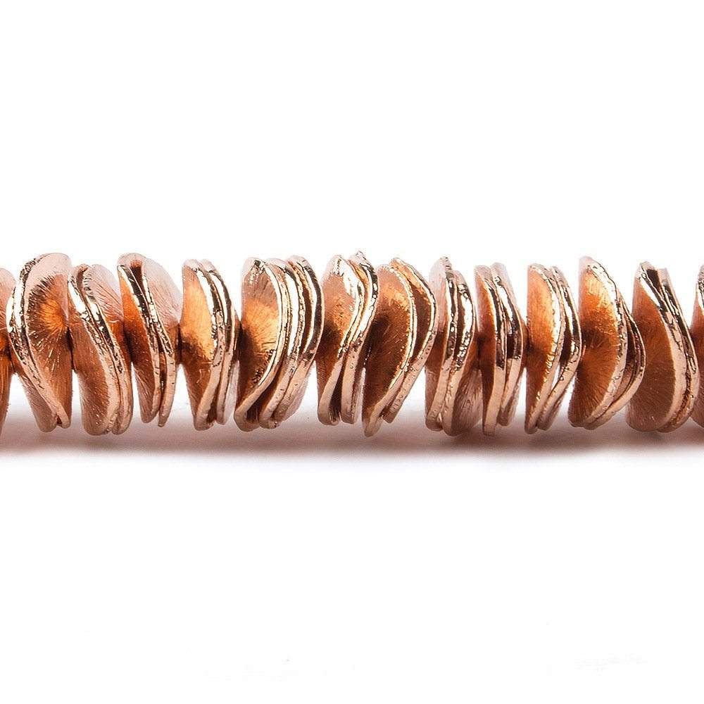 8mm Brushed Wavy Disc Spacers 8 inch 166 Beads (ONLINE ORDER ONLY)