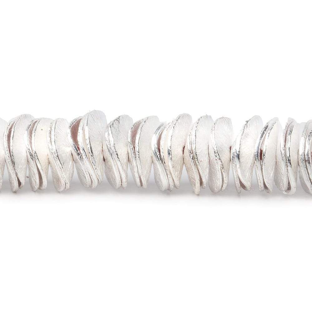 8mm Brushed Wavy Disc Spacers 8 inch 166 Beads (ONLINE ORDER ONLY)
