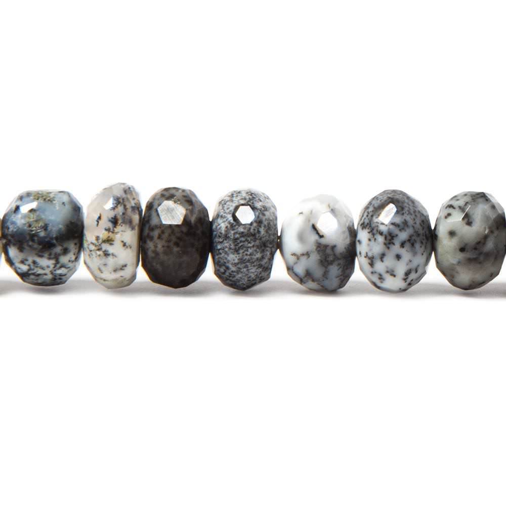 8mm Dendritic Opal faceted rondelles 8 inches 39 beads AA grade (ONLINE ORDER ONLY)