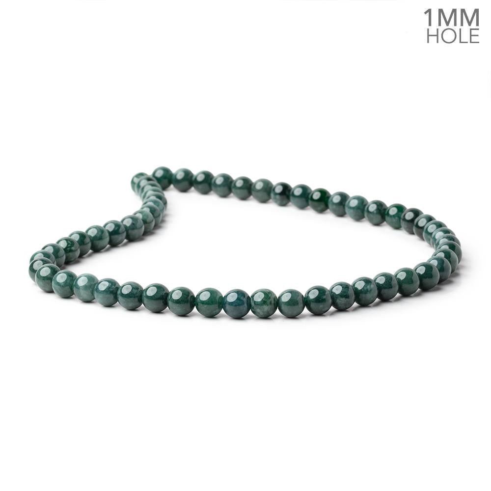 8mm Jadeite Plain Round Beads 15.5 inch 52 pieces AA 1mm Hole (ONLINE ORDER ONLY)