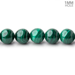 8mm Malachite Plain Round Beads 15.5 inch 48 pieces 1mm hole