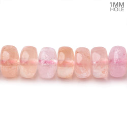 8mm Morganite Plain Rondelle Beads 16 inch 86 pieces AA 1mm hole (ONLINE ORDER ONLY)