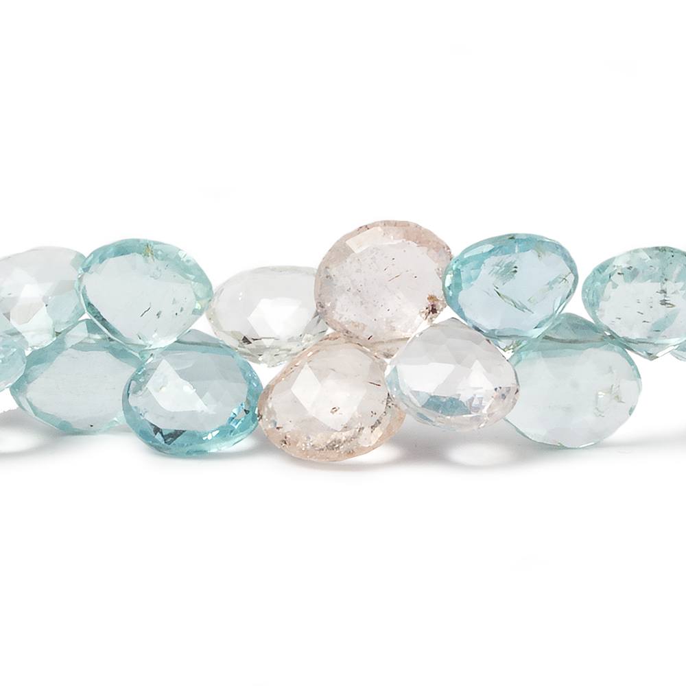 8mm Multi Beryl Faceted Heart Beads 8 inch 50 pieces (ONLINE ORDER ONLY)