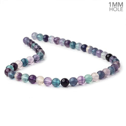 8mm Multi Color Fluorite Plain Round Beads 15.5 inch 48 pieces AA 1mm hole (ONLINE ORDER ONLY)