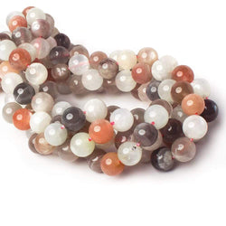 8mm Multi Color Moonstone Plain Rounds 16 inch 50 beads AA (ONLINE ORDER ONLY)
