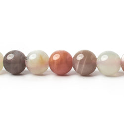8mm Multi Color Moonstone Plain Rounds 16 inch 50 beads AA (ONLINE ORDER ONLY)