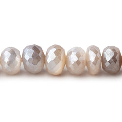 8mm Mystic Multi Color Moonstone faceted rondelles 14 inch 58 pieces (ONLINE ORDER ONLY)