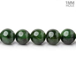 8mm Nephrite Jade Plain Round Beads 15 inch 48 pieces 1mm Hole (ONLINE ORDER ONLY)