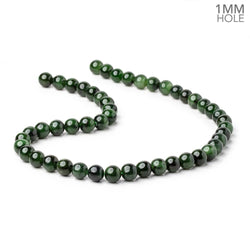 8mm Nephrite Jade Plain Round Beads 15 inch 48 pieces 1mm Hole (ONLINE ORDER ONLY)