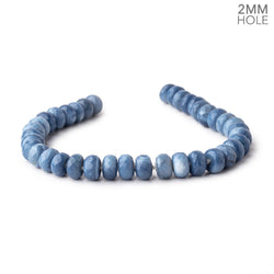 8mm Owyhee Denim Blue Opal 2mm Large Hole Faceted Rondelles 8 inch 40 Beads (ONLINE ORDER ONLY)