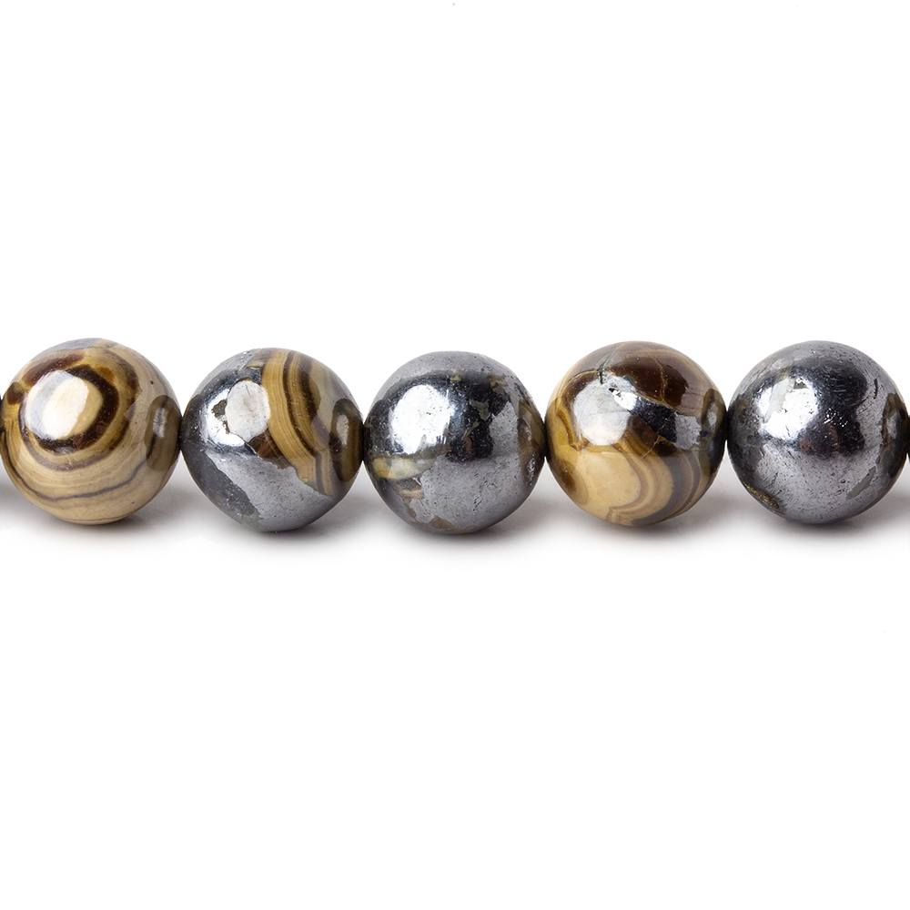 8mm Schalenblende plain rounds 8.25 inch 26 beads AA rare (ONLINE ORDER ONLY)