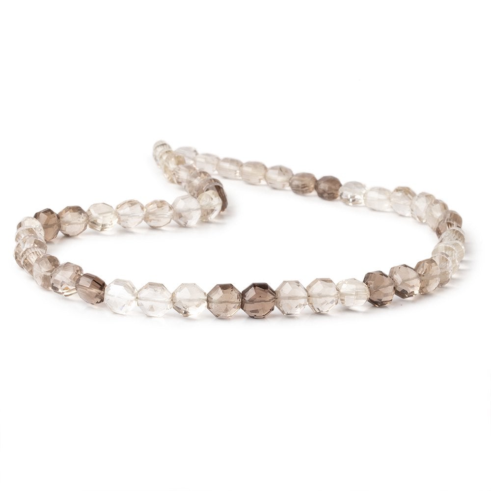 8mm Shaded Smoky Quartz Faceted Hexagon Beads 16 inch 51 pieces (ONLINE ORDER ONLY)