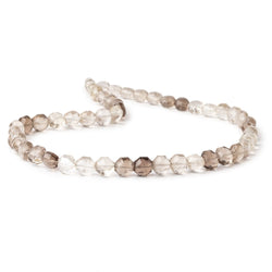 8mm Shaded Smoky Quartz Faceted Hexagon Beads 16 inch 51 pieces (ONLINE ORDER ONLY)