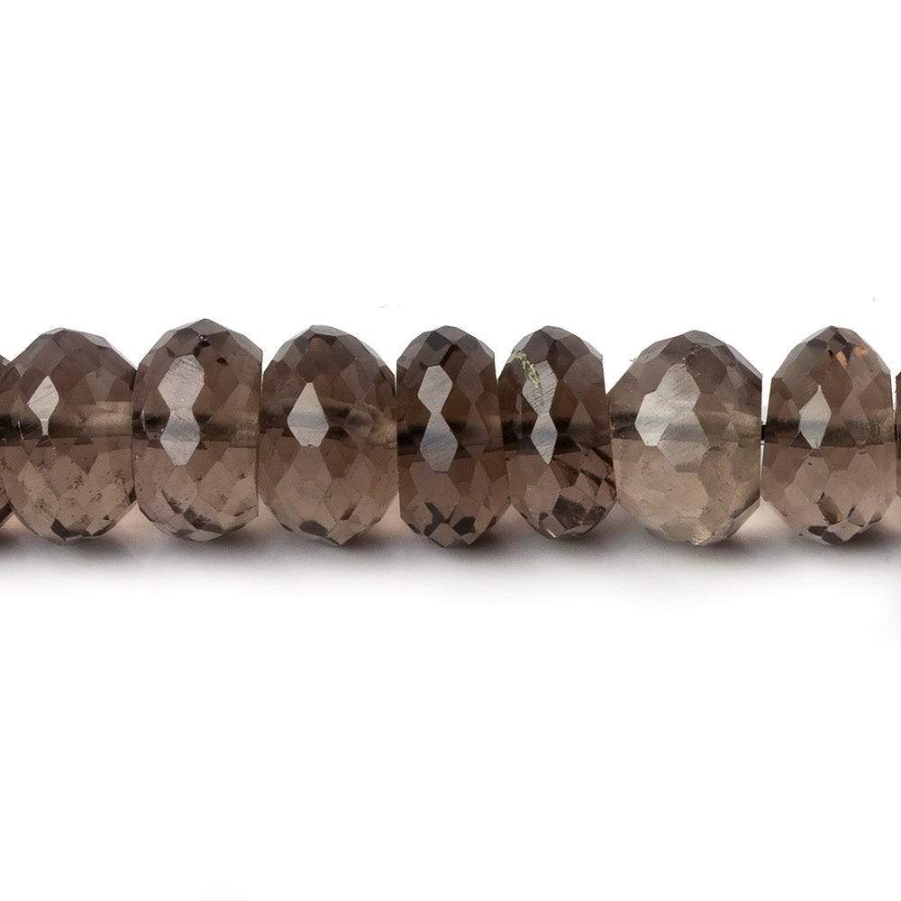 8mm Smoky Quartz Faceted Rondelles 14.5 inch 74 beads AAA (ONLINE ORDER ONLY)