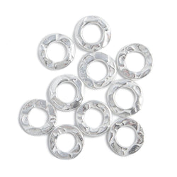 8mm Sterling Silver Hammered Jump Ring Connector 4mm ID Set of 10 pieces (ONLINE ORDER ONLY)