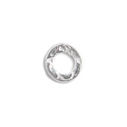 8mm Sterling Silver Hammered Jump Ring Connector 4mm ID Set of 10 pieces (ONLINE ORDER ONLY)