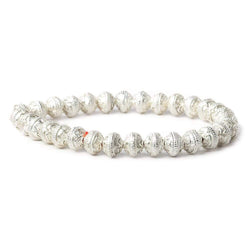 8mm Sterling Silver Plated Copper Bead Roval Triple Leaf Tip 8 inch 30 pcs (ONLINE ORDER ONLY)