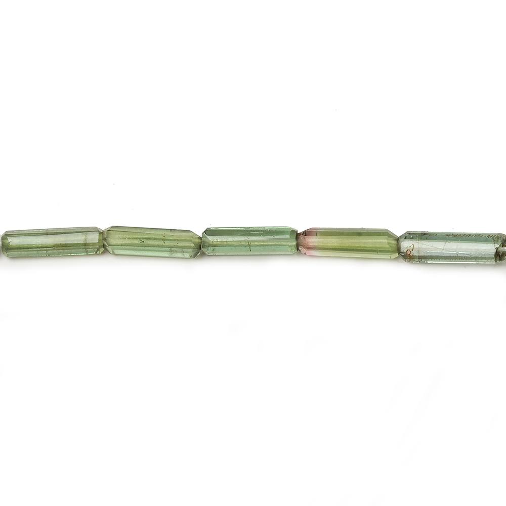 8x2-13.5x4.5mm Green Tourmaline Natural Crystal Beads 14.5 inch 35 pieces (ONLINE ORDER ONLY)