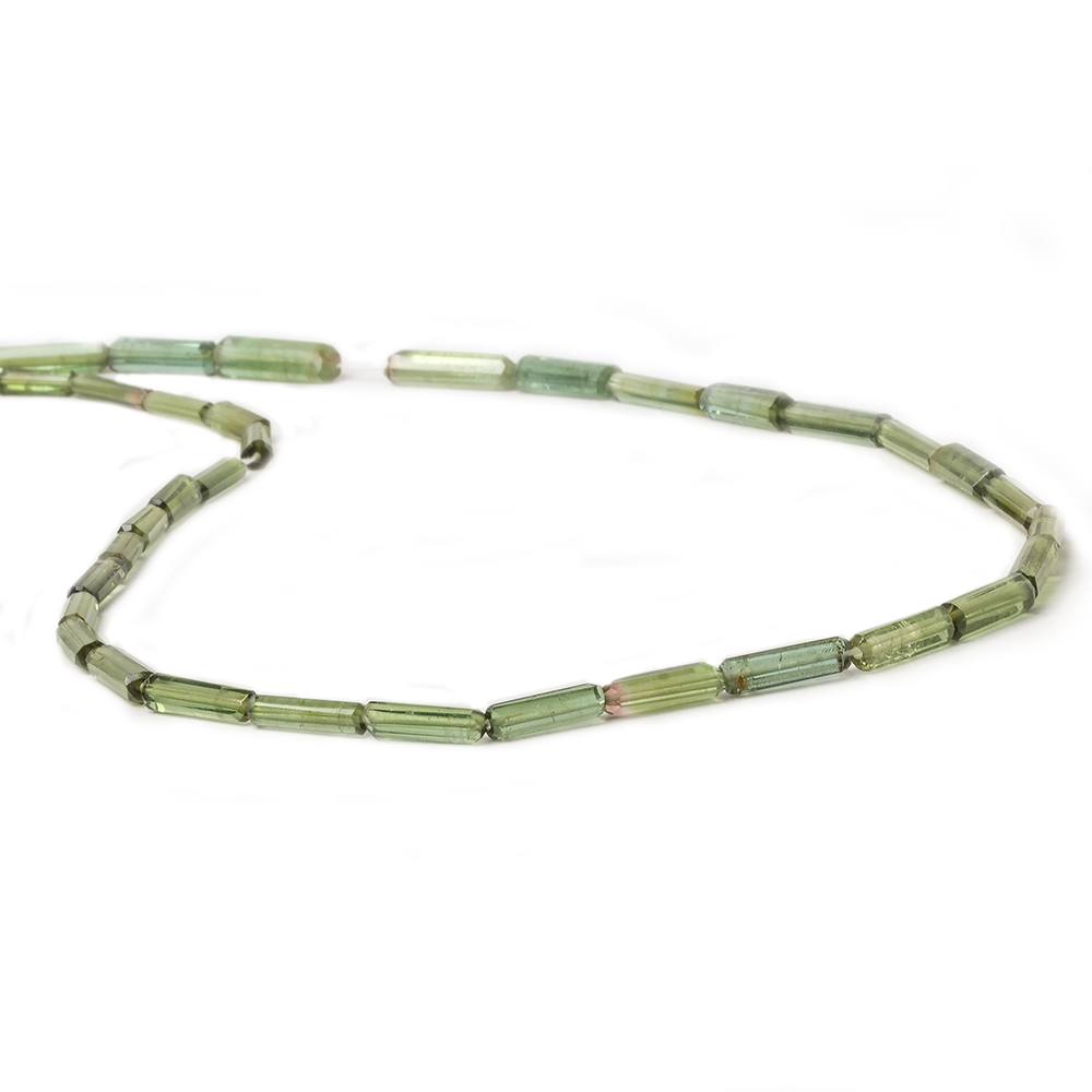8x2-13.5x4.5mm Green Tourmaline Natural Crystal Beads 14.5 inch 35 pieces (ONLINE ORDER ONLY)