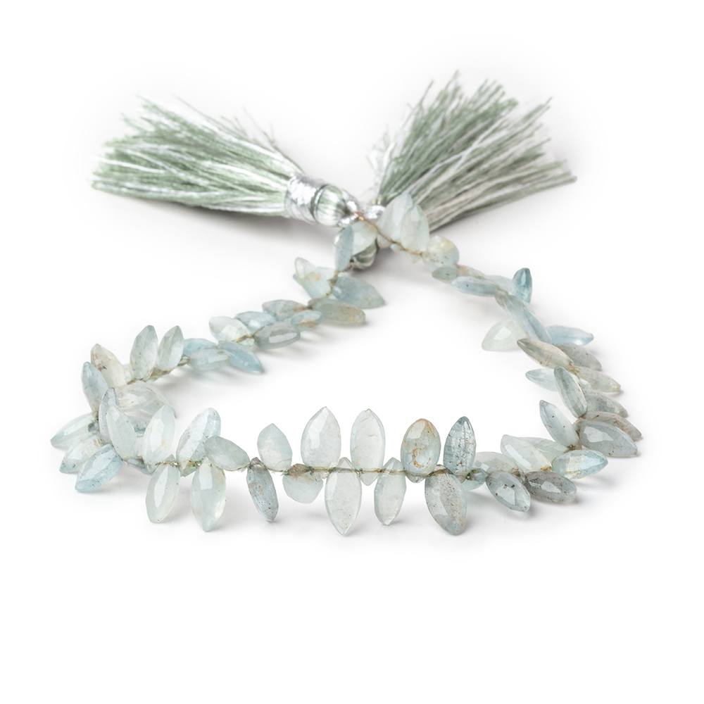 8x4-10x5mm Moss Aquamarine Faceted Marquise Beads 8 inch 74 pieces (ONLINE ORDER ONLY)