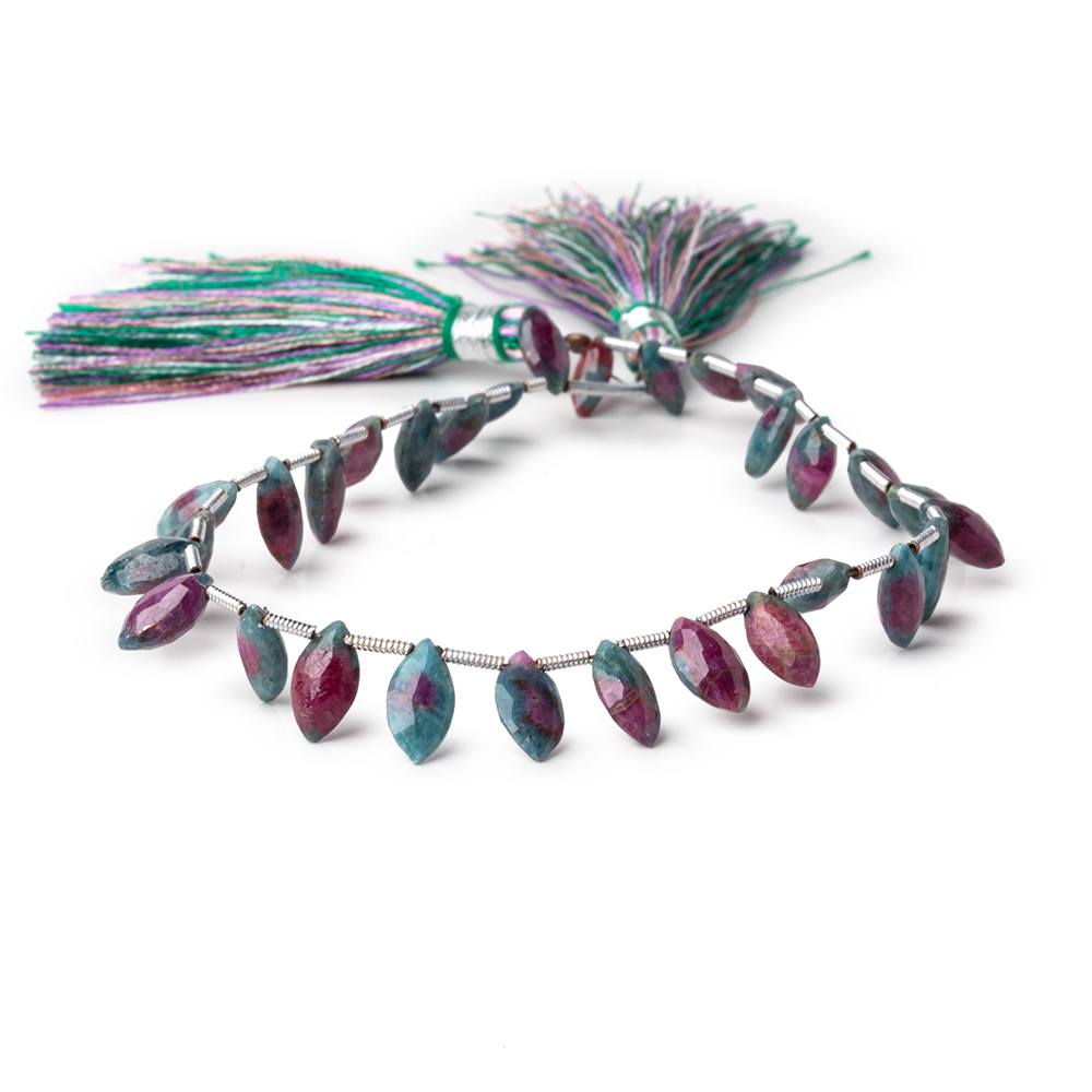 8x4-10x5mm Ruby in Zoisite Faceted Marquise Beads 8 inch 30 pieces (ONLINE ORDER ONLY)