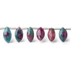 8x4-10x5mm Ruby in Zoisite Faceted Marquise Beads 8 inch 30 pieces (ONLINE ORDER ONLY)