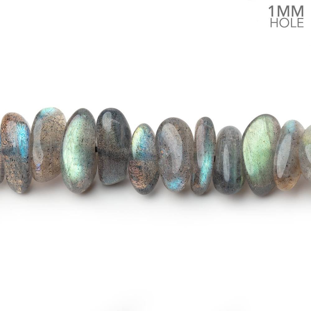 8x4-12x4.5mm Labradorite Plain Nugget 16 inch 96 Beads 1mm Hole AA