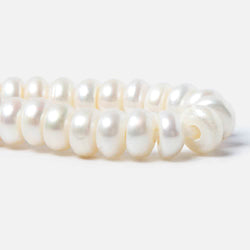 8x4mm Off White Button 2.5mm Drill Hole Freshwater Pearls 44 pcs (ONLINE ORDER ONLY)