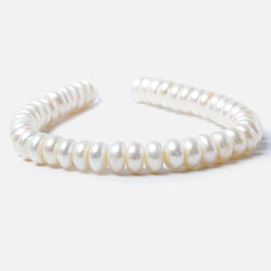 8x4mm Off White Button 2.5mm Drill Hole Freshwater Pearls 44 pcs (ONLINE ORDER ONLY)