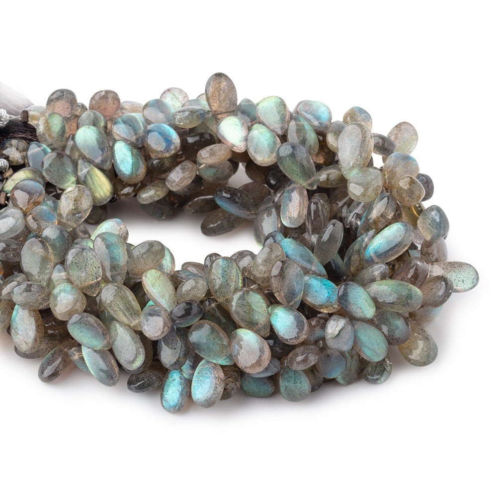 8x5-11x6mm Labradorite Plain Pear Beads 7.5 inch 46 pieces (ONLINE ORDER ONLY)