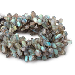 8x5-11x6mm Labradorite Plain Pear Beads 7.5 inch 46 pieces (ONLINE ORDER ONLY)