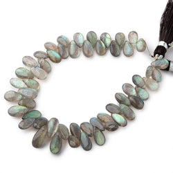 8x5-11x6mm Labradorite Plain Pear Beads 7.5 inch 46 pieces (ONLINE ORDER ONLY)