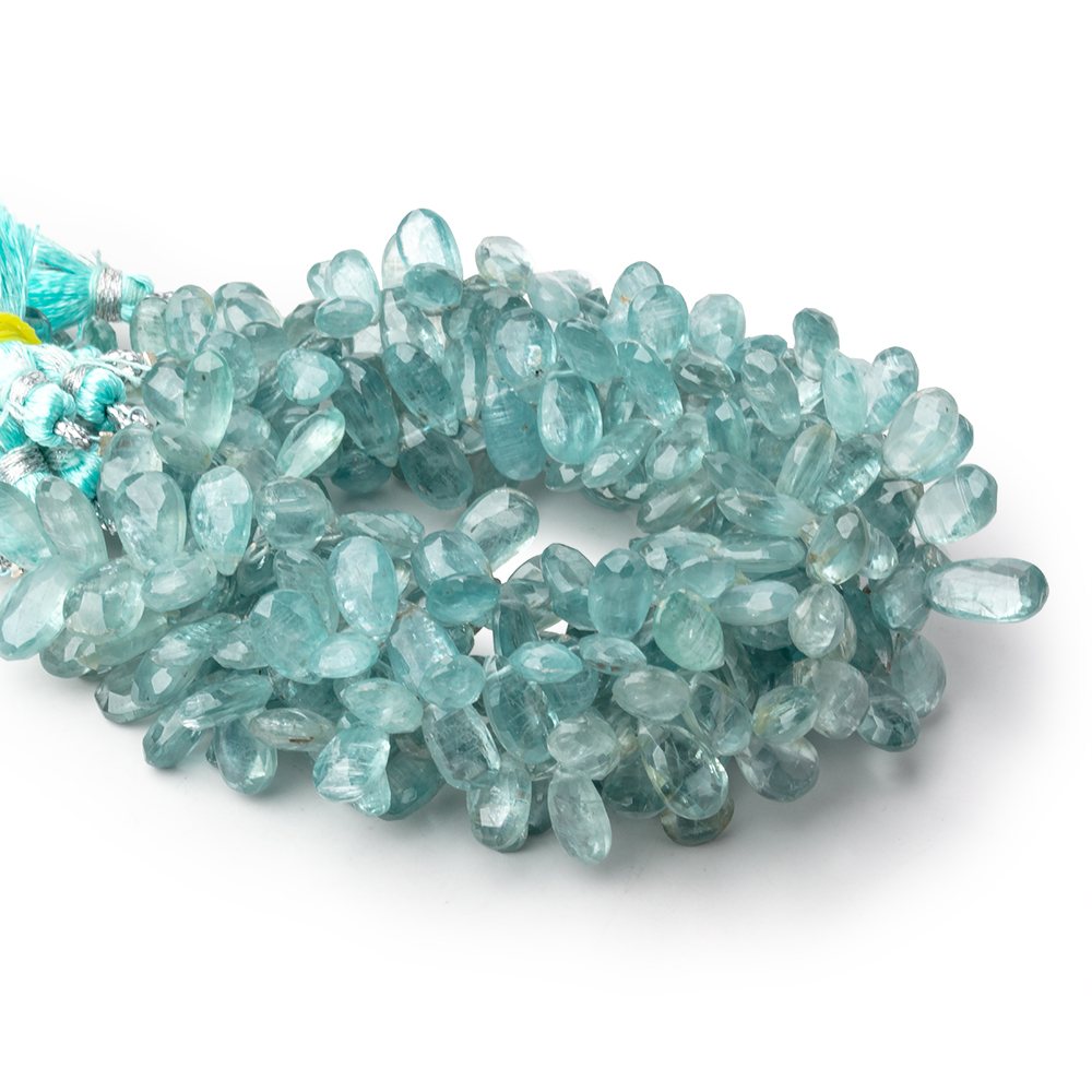 8x5-11x6mm Teal Kyanite Faceted Pear Beads 7.5 inch 62 pieces (ONLINE ORDER ONLY)