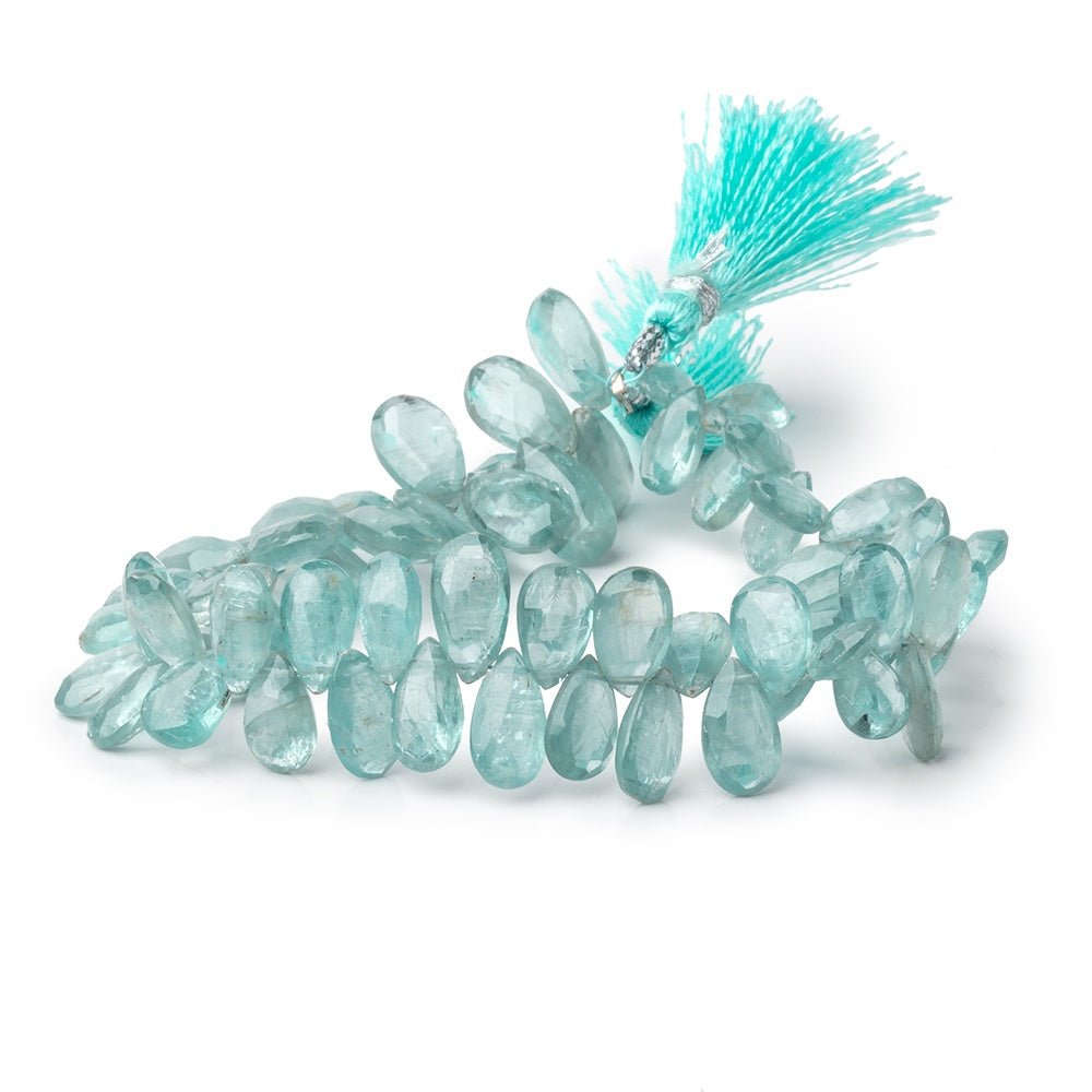 8x5-11x6mm Teal Kyanite Faceted Pear Beads 7.5 inch 62 pieces (ONLINE ORDER ONLY)