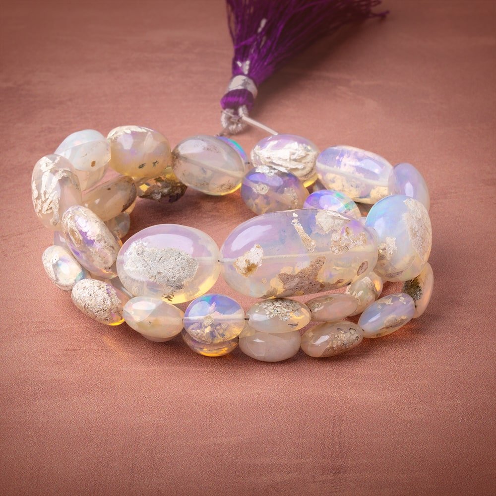 8x5-25x14mm Ethiopian Opal Plain Nugget Beads 18 inch 38 pieces AA (ONLINE ORDER ONLY)