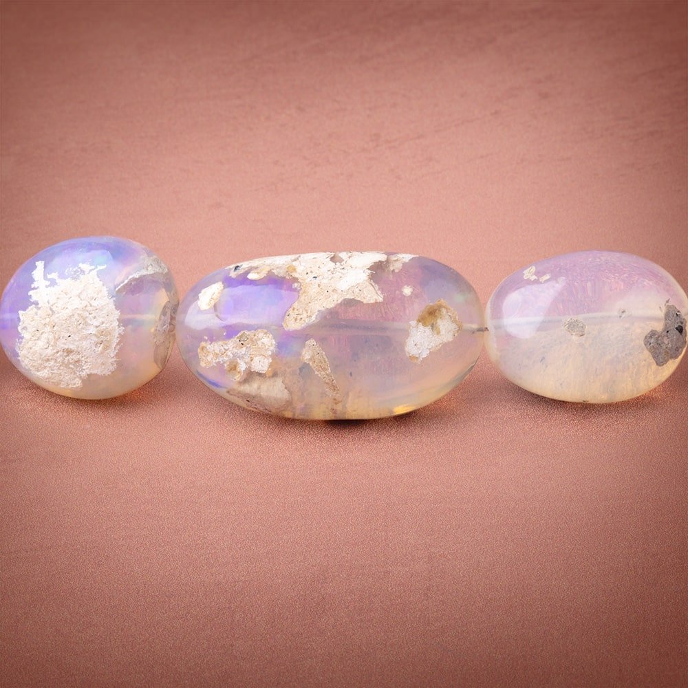 8x5-25x14mm Ethiopian Opal Plain Nugget Beads 18 inch 38 pieces AA (ONLINE ORDER ONLY)