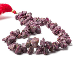 8x5x3-16x14x10mm Ruby Beads Unfaceted Natural Crystal 15 inch 100 pcs (ONLINE ORDER ONLY)