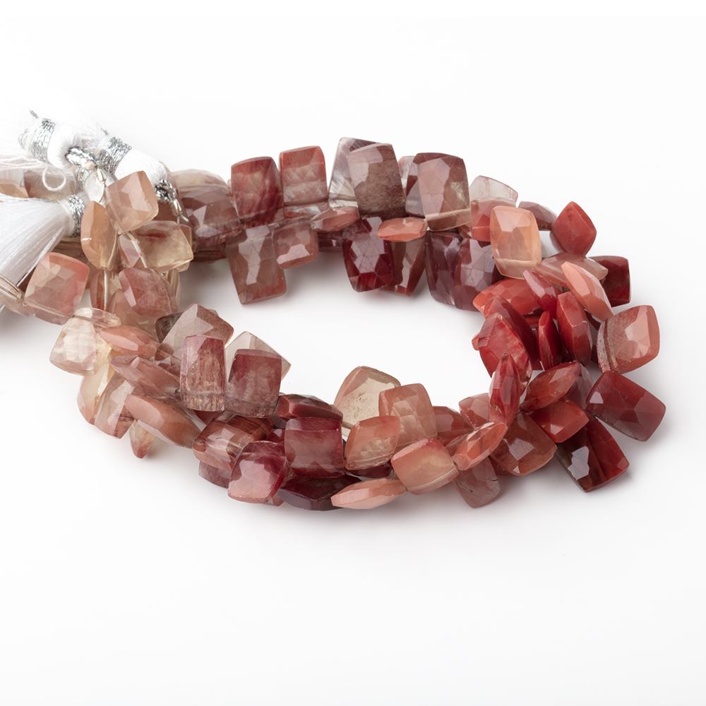8x6-10x7mm Andesine Top Drilled Faceted Rectangle Beads 8 inch 28 pieces (ONLINE ORDER ONLY)