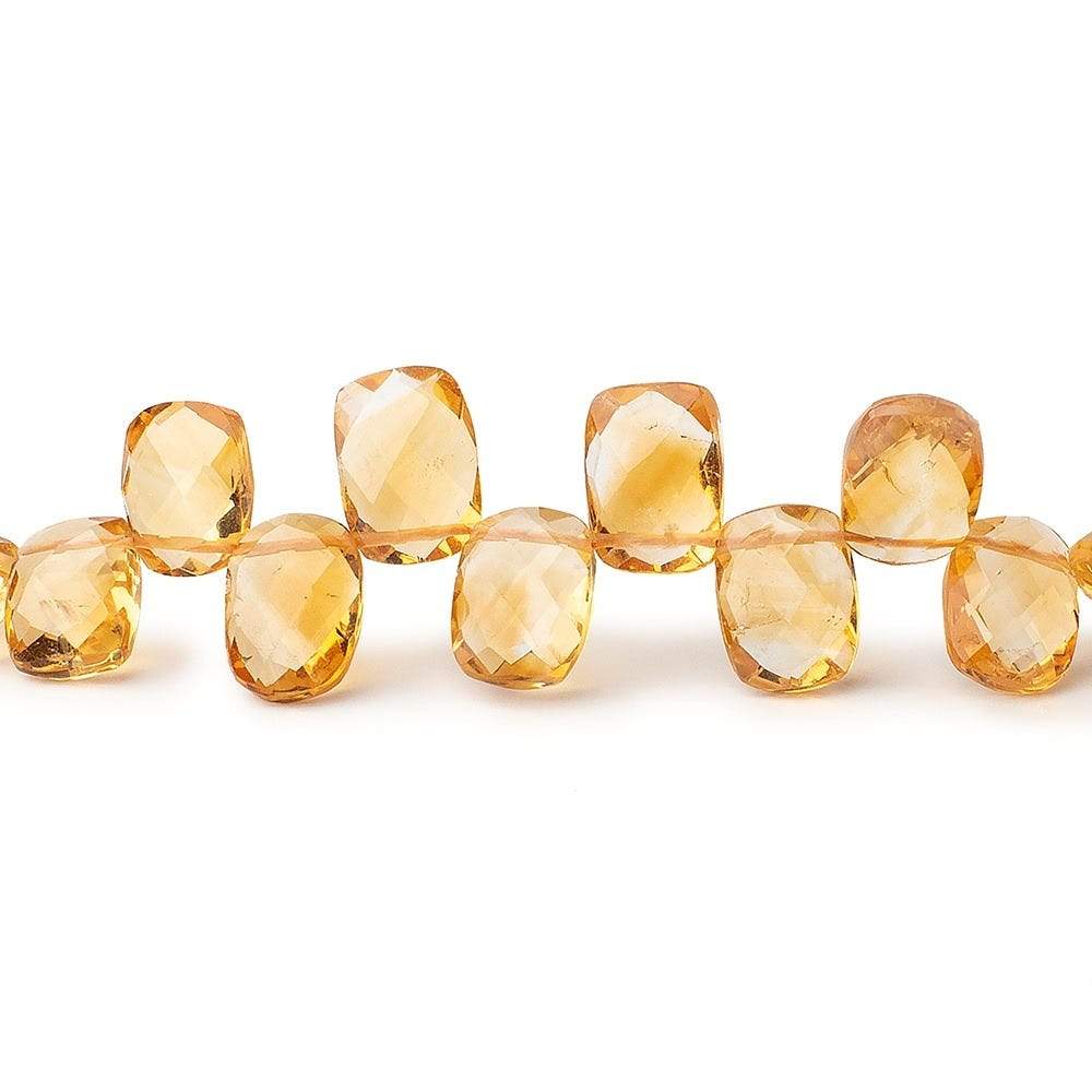 8x6-10x8mm Citrine Top Drilled Faceted Cushion Beads 8.25 inch 31 pieces (ONLINE ORDER ONLY)