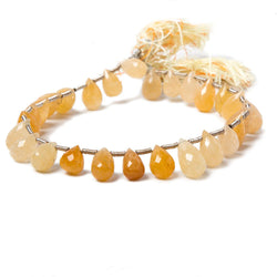 8x6-11.5x6.5mm Aragonite faceted tear drop beads 8 inch 23 pieces (ONLINE ORDER ONLY)