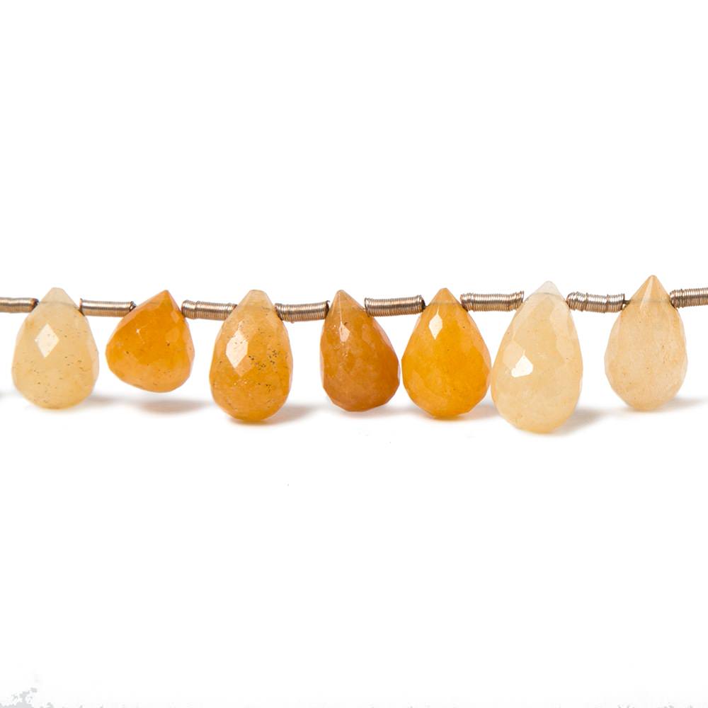 8x6-11.5x6.5mm Aragonite faceted tear drop beads 8 inch 23 pieces (ONLINE ORDER ONLY)